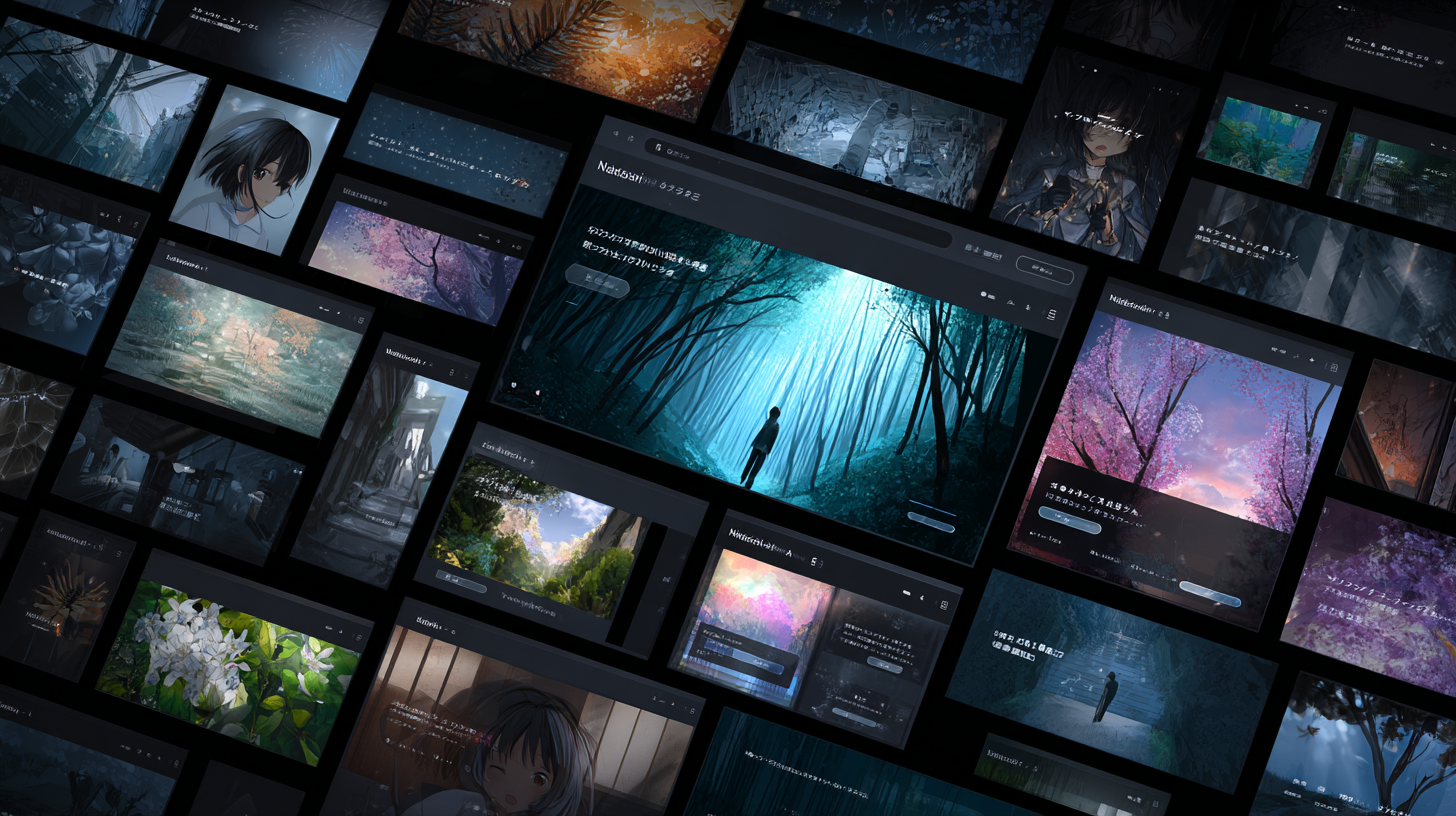 Data points on top of landscape